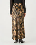 Dex Satin Slip Maxi Skirt Tiger Print