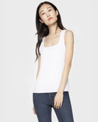 Dex Square Neck Tank Top in White