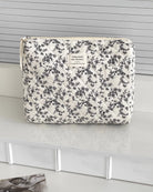 floral-patterned makeup travel bag in medium size
