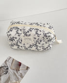 floral-patterned makeup travel bag in small size