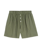 Green cotton boxer shorts