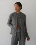 The Sweater Rib Cardi | Charcoal