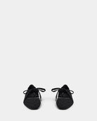 lace ballet flats in black