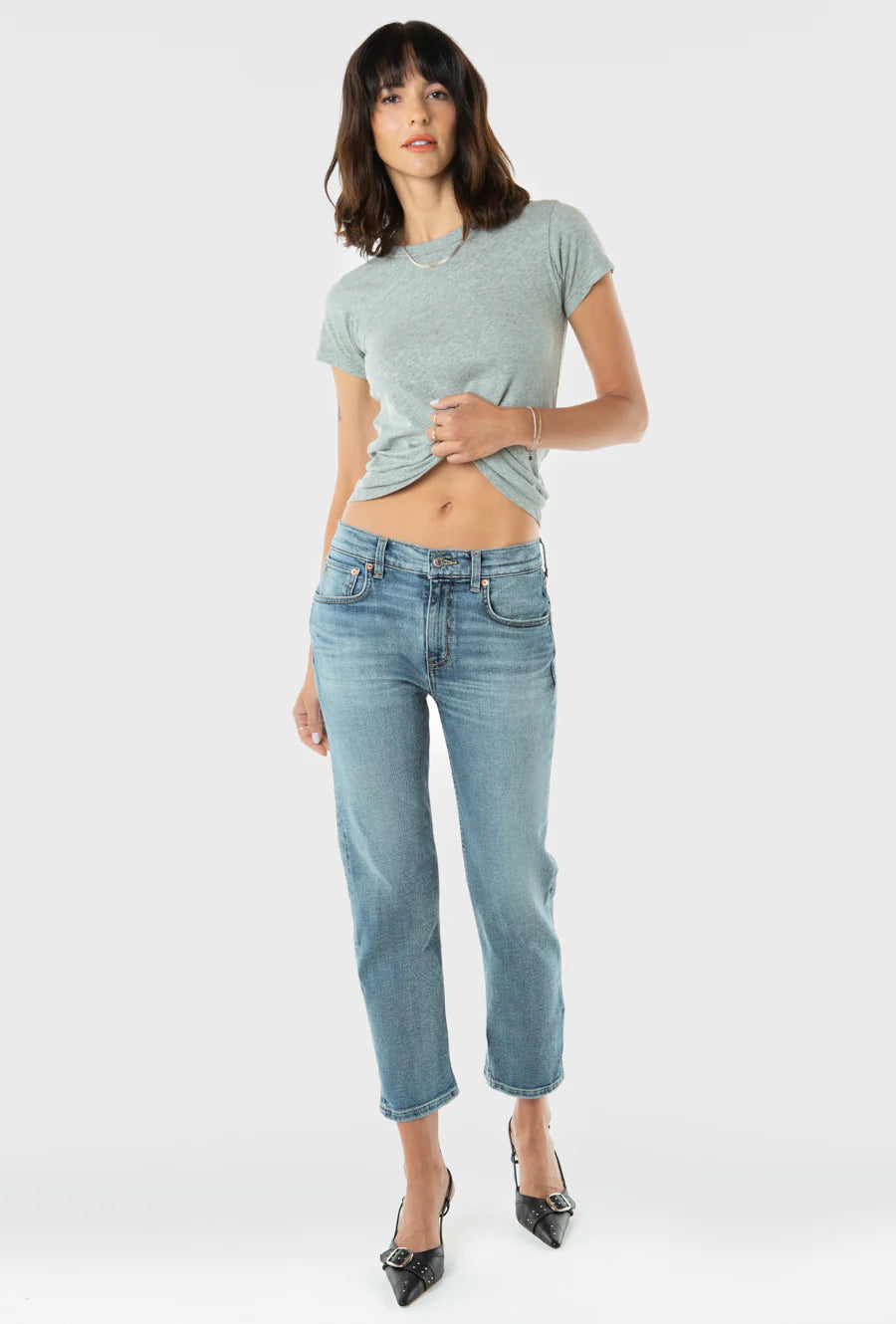 Rae mid rise straight jean