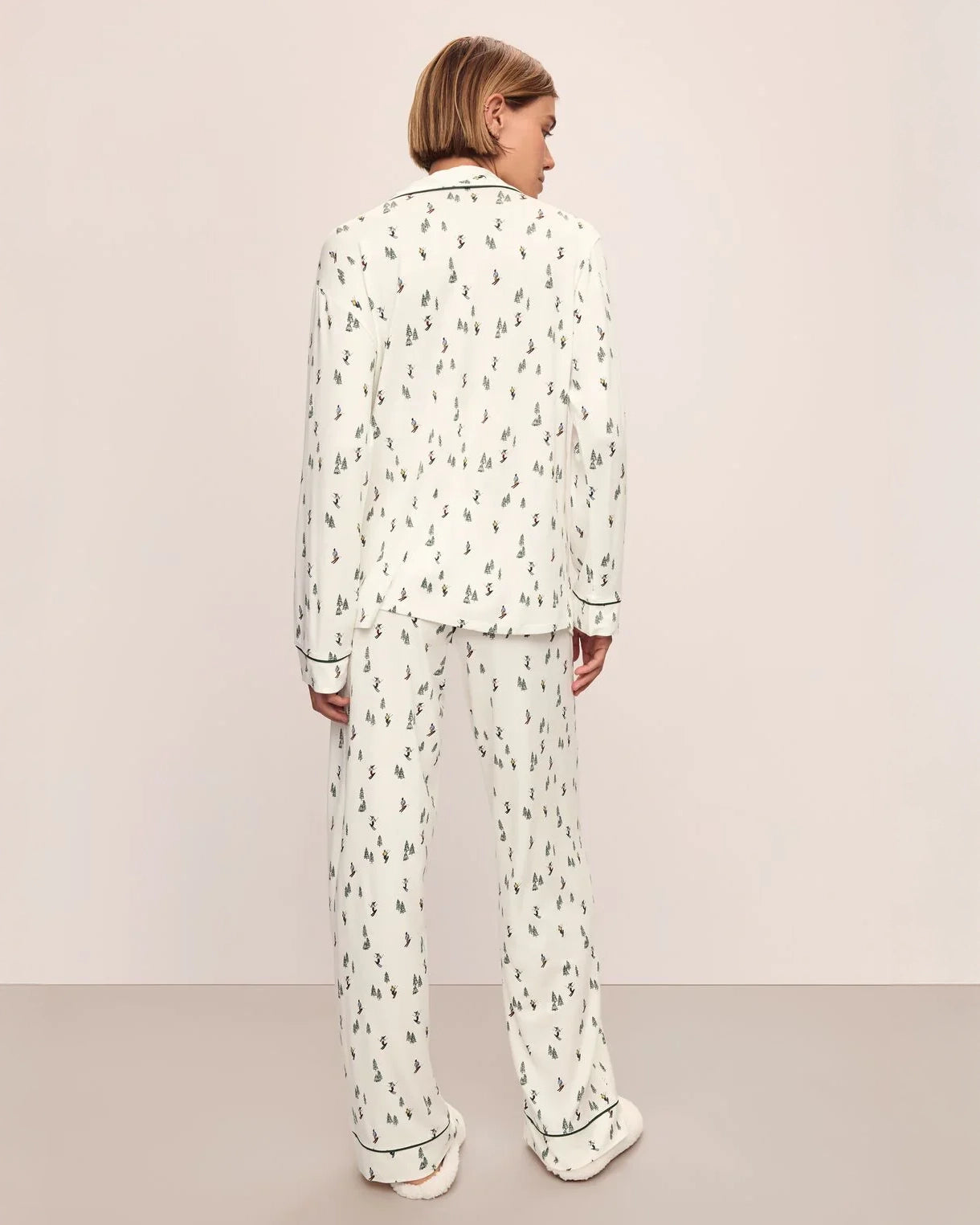 Gisele Printed Long PJ Set Alpine Ski Print Homebody