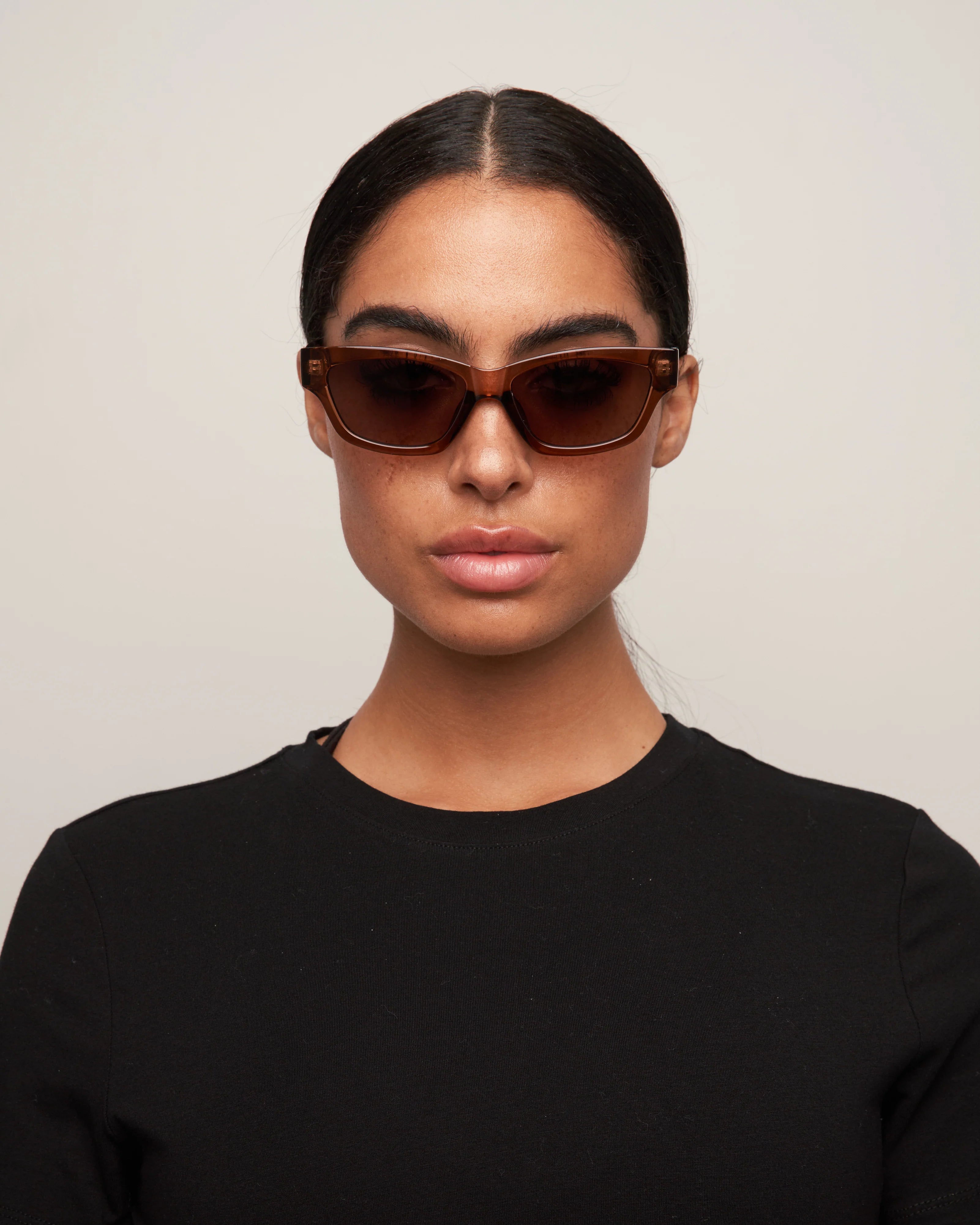 brown frame sunglasses 
