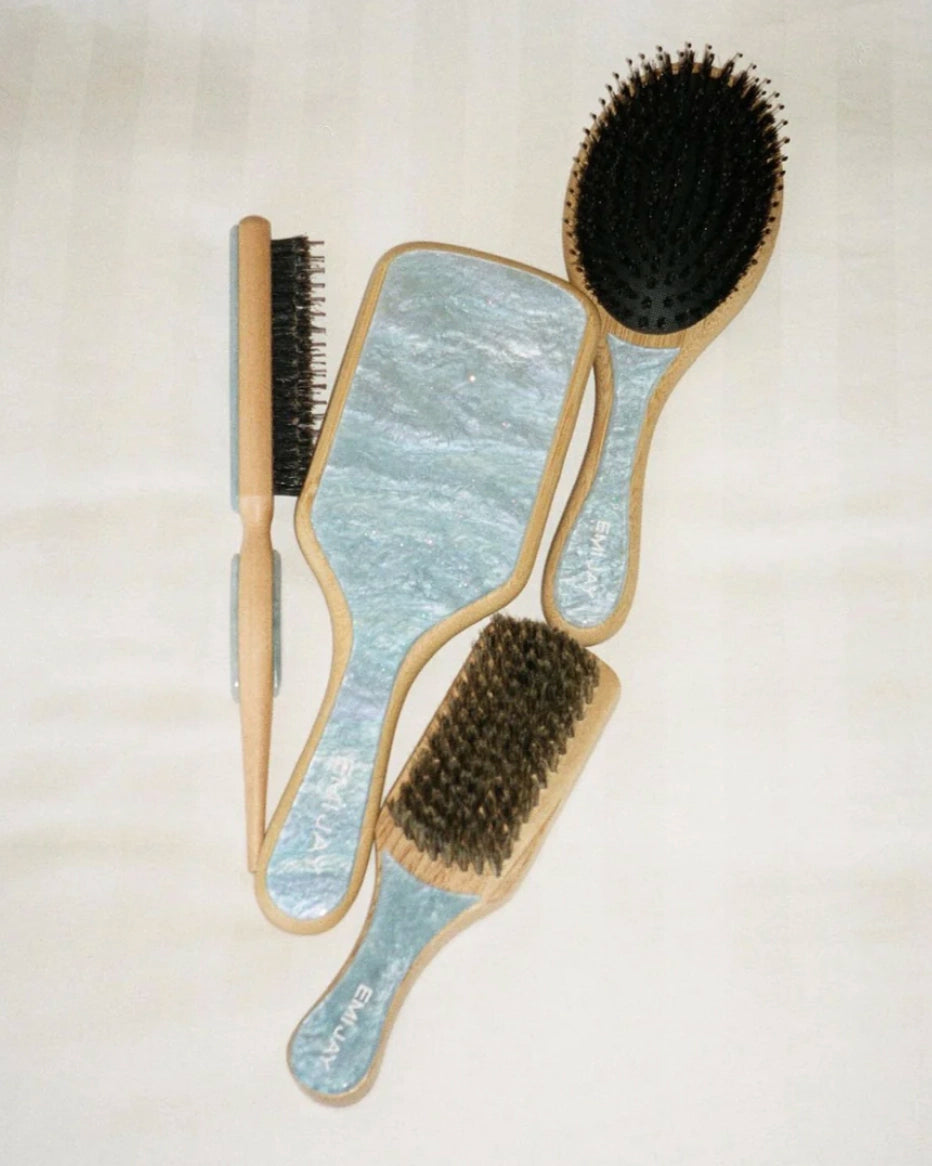 Emi Jay Bamboo Paddle Brush in Blue Sugar