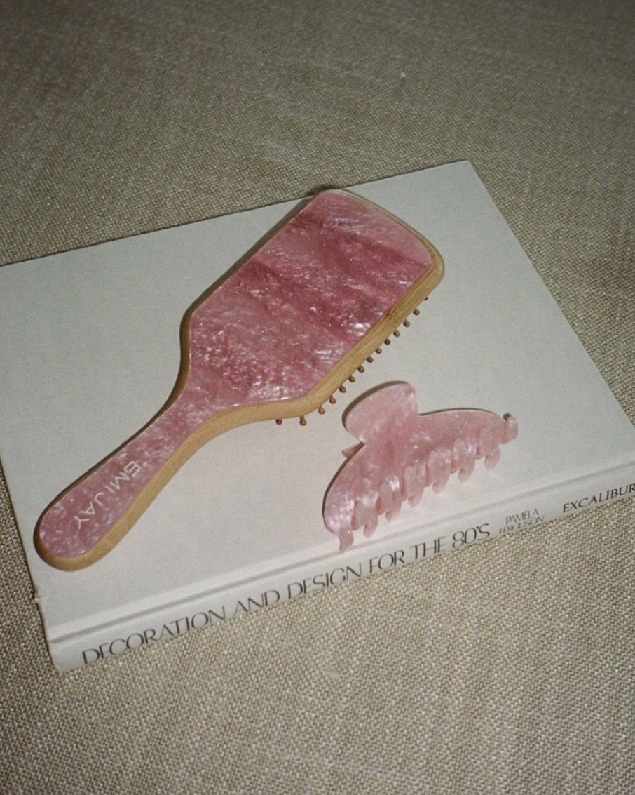 Emi Jay Bamboo Paddle Brush in Pink Sugar