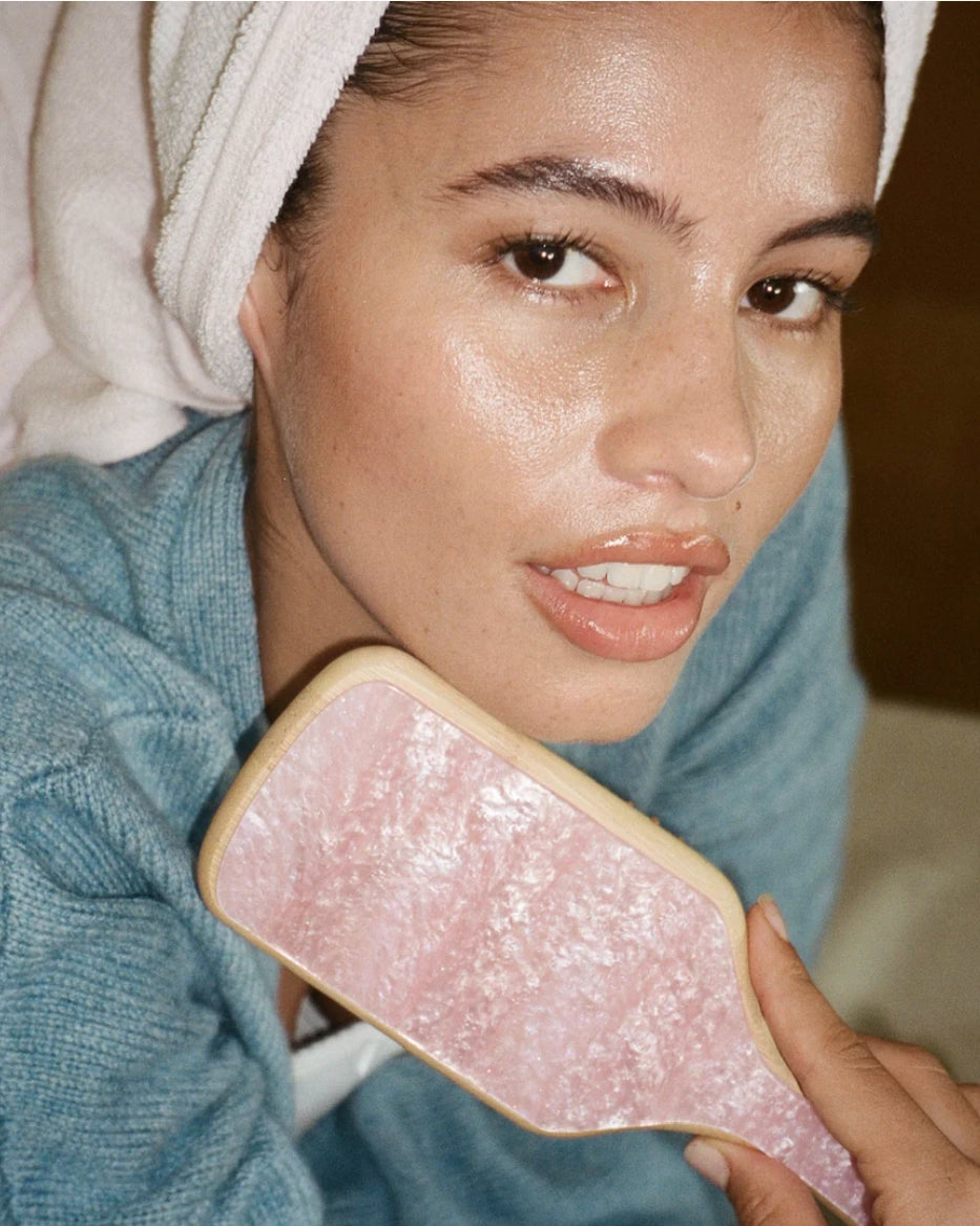 Emi Jay Bamboo Paddle Brush in Pink Sugar