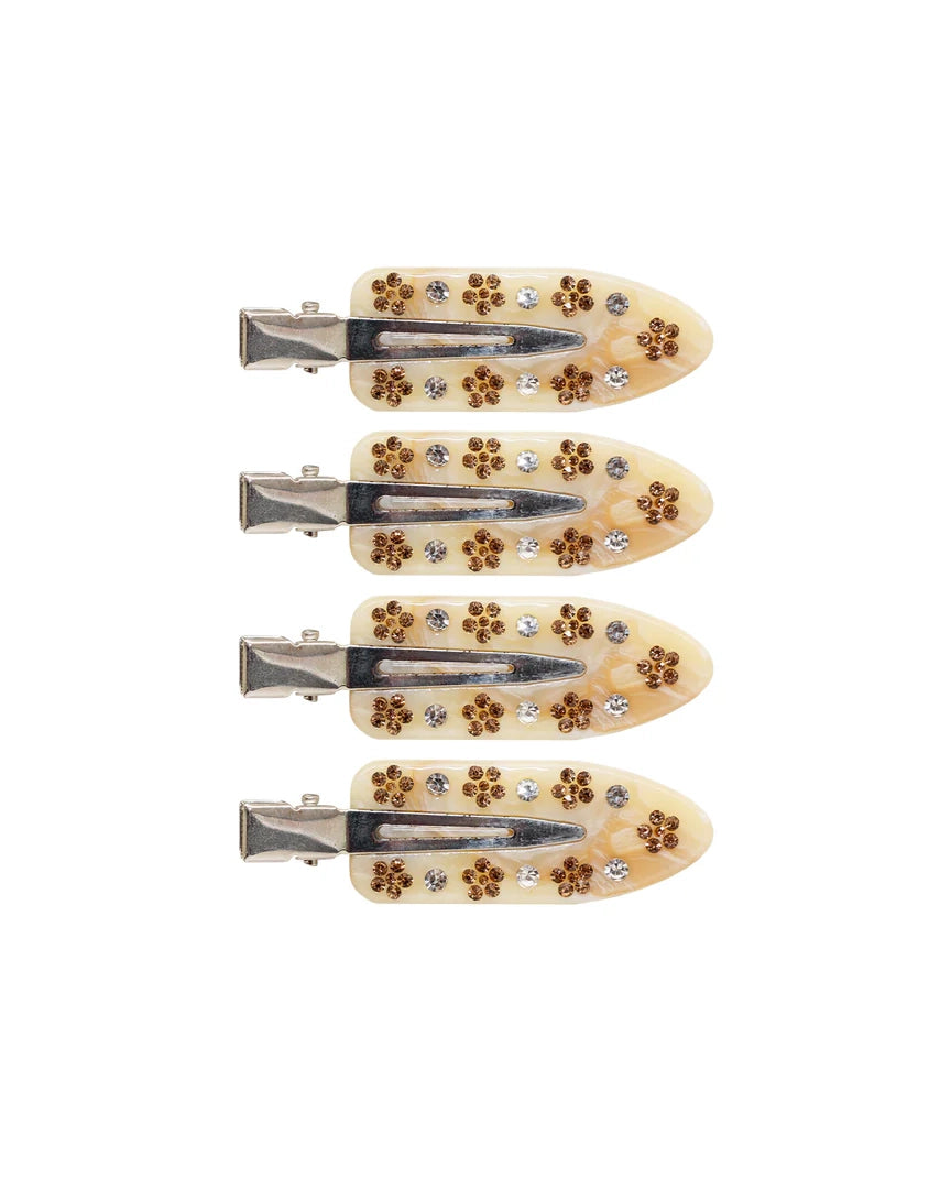 Emi Jay Popstar Hair Clips in Biscotti