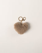 faux fur heart bag charm