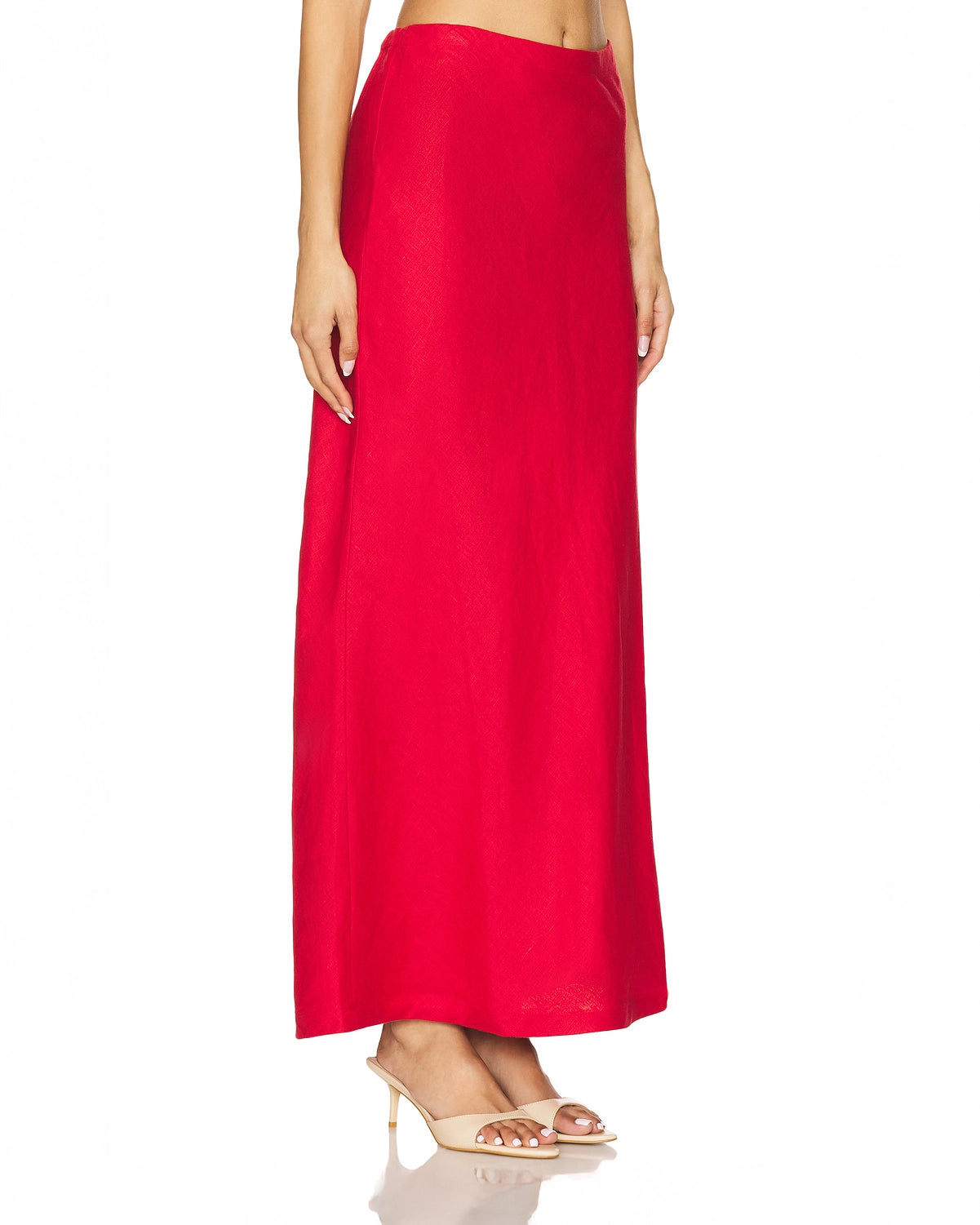 Faithfull the Brand Elise Skirt in Red