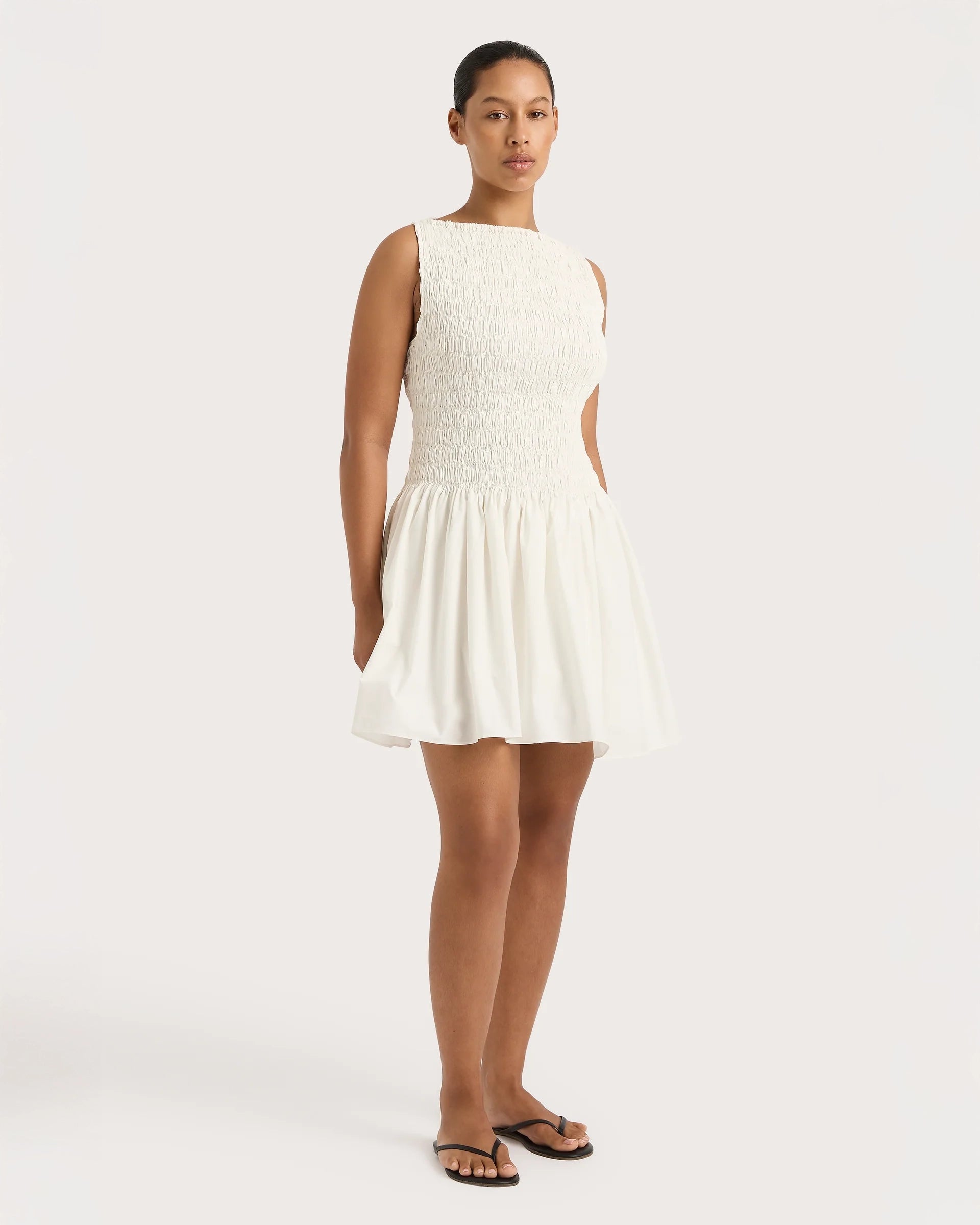 Noa Mini Dress in White by Faithfull the Brand 