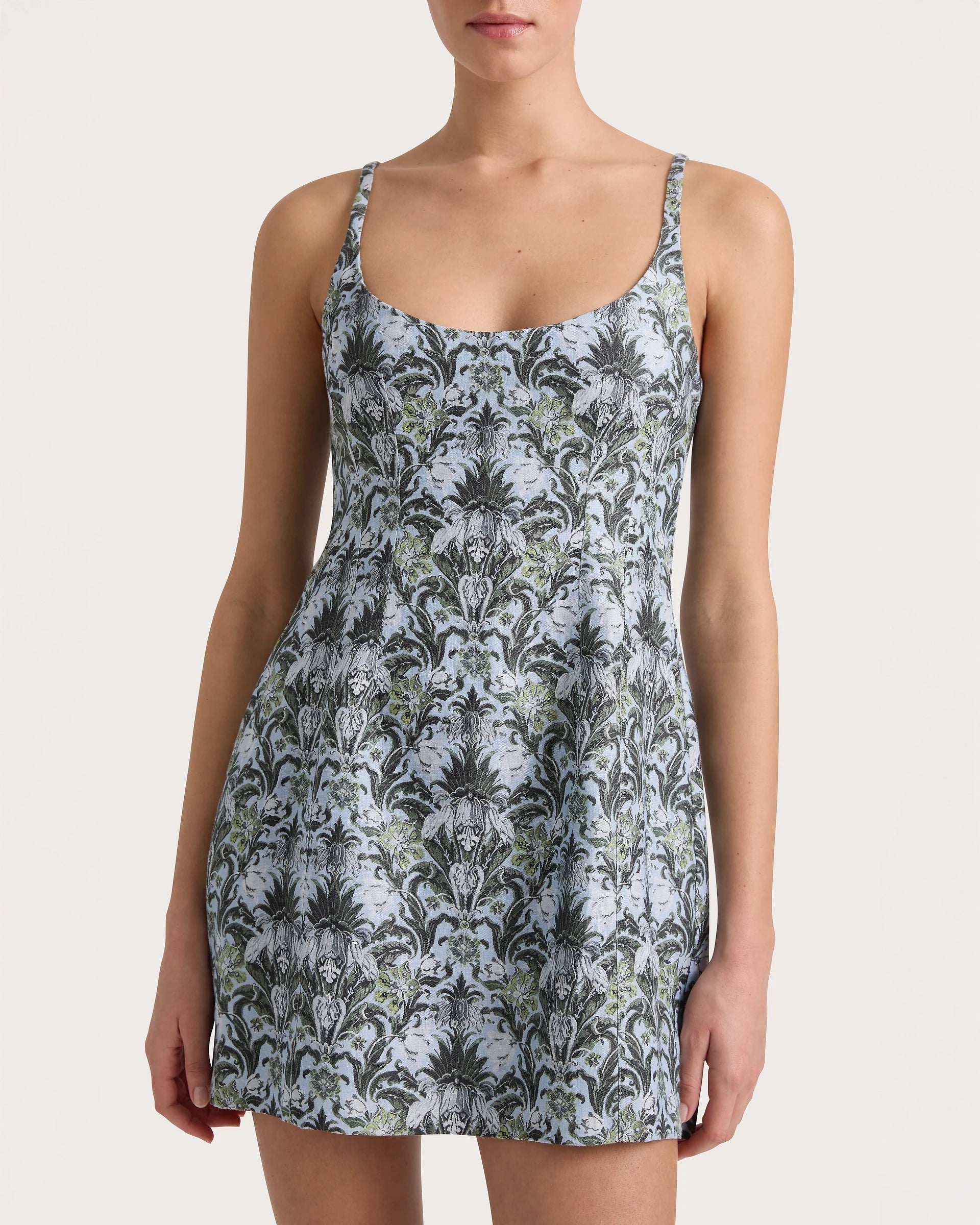 Faithfull the Brand Sanne Mini Dress in Aurora Print
