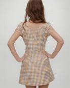 Frankies Bikinis Mustang Summer Dress in Gingham in Mustard