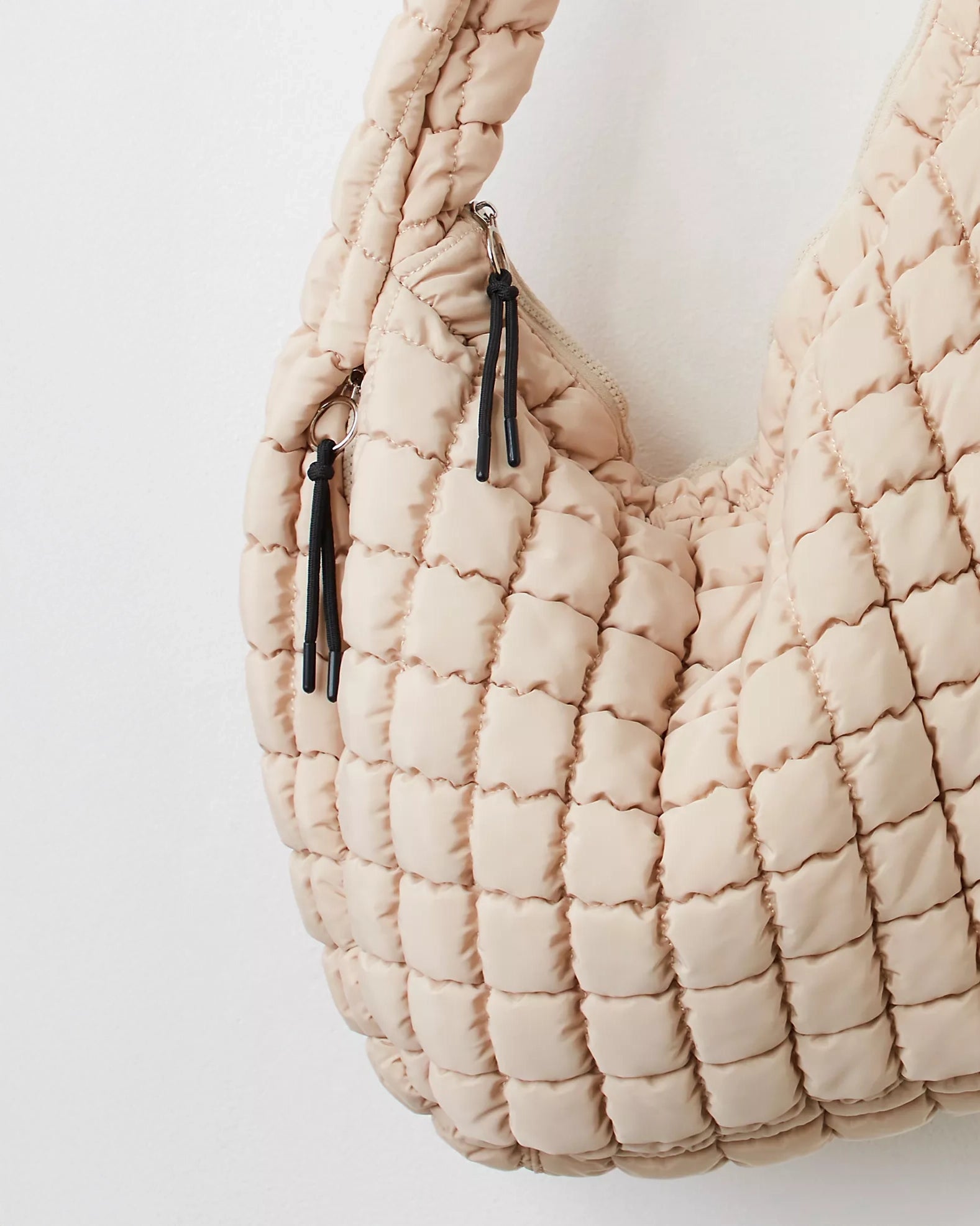 Free People Quilted Carryall Bag in Beige