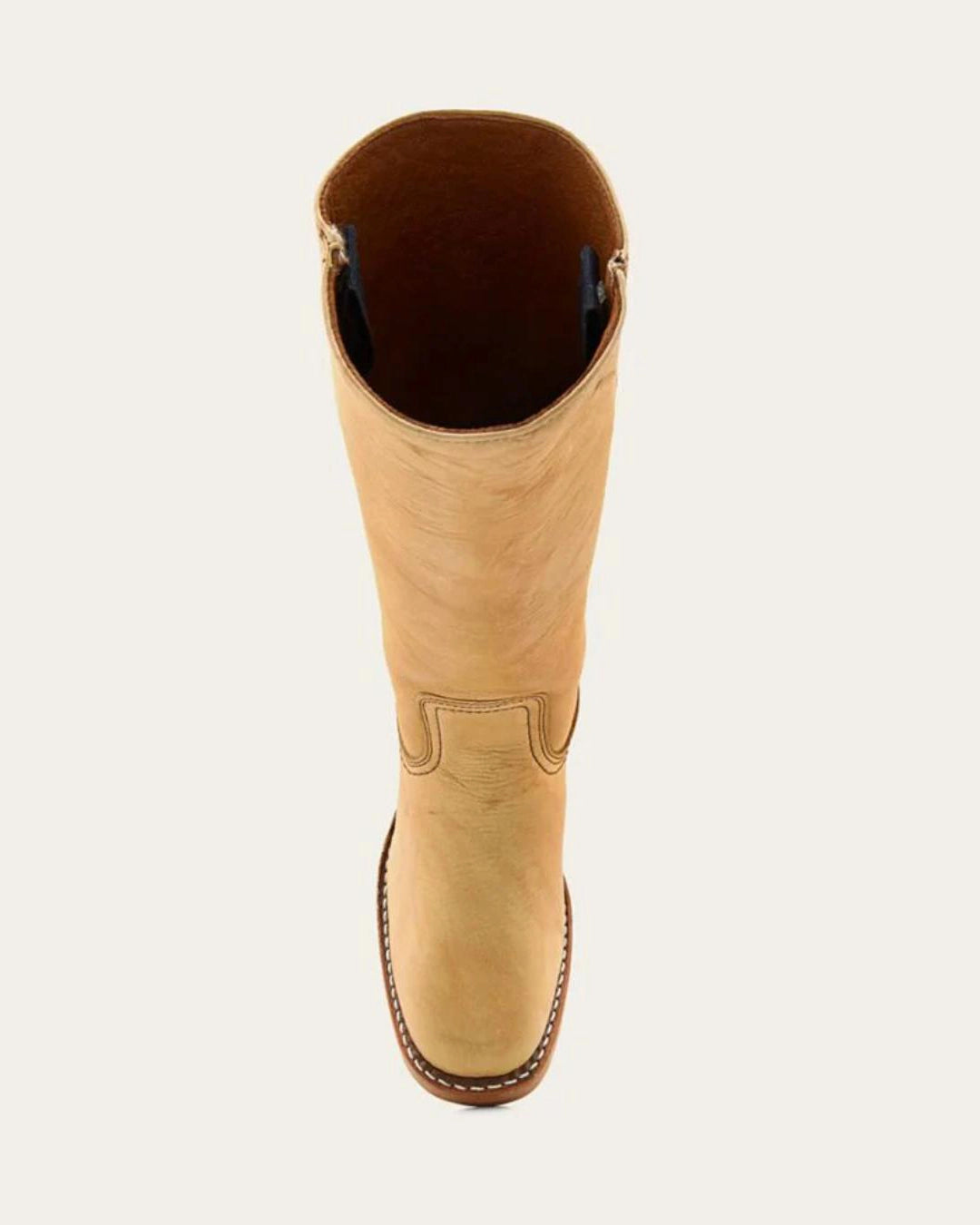 Yellow Tan Knee High Leather Campus Boots by Frye 