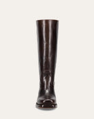 Dark Brown Knee High Leather Campus Boots by Frye 