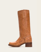 Cognac Brown Knee High Leather Campus Boots by Frye 