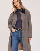 plaid midi jacket