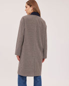 plaid midi jacket