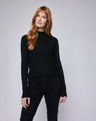 Gentle Fawn Arlen Ribbed Knit Top in Black