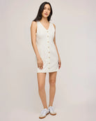 Gentle Fawn Button Down Sammy Dress in White