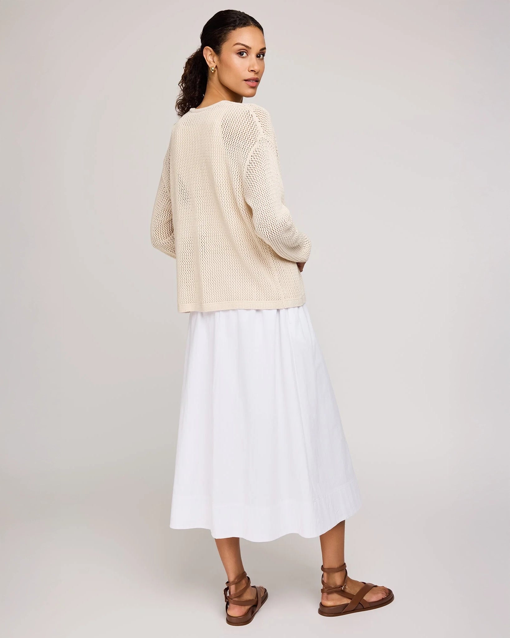 Gentle Fawn Open Knit Cream Cardigan