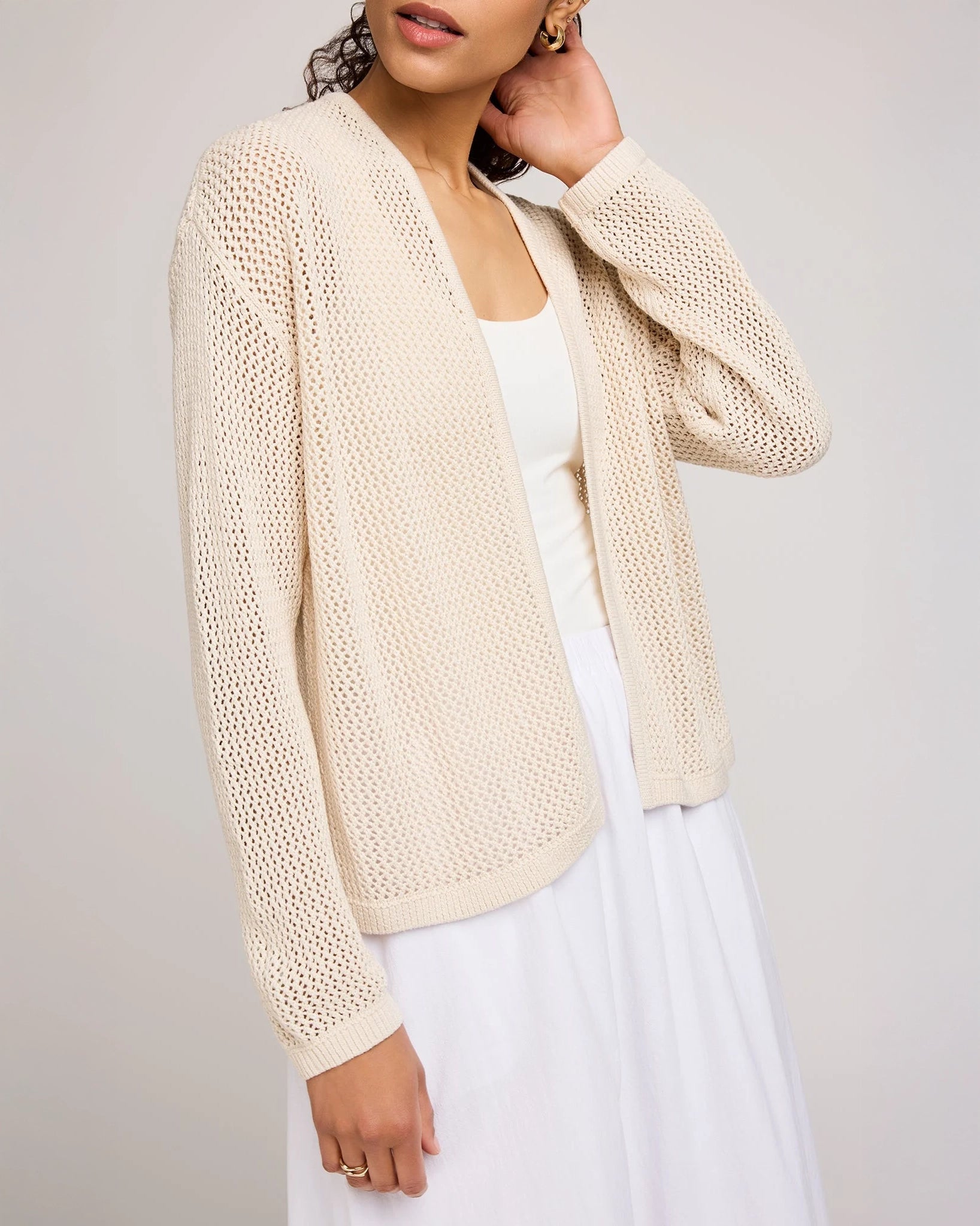 Gentle Fawn Open Knit Cream Cardigan