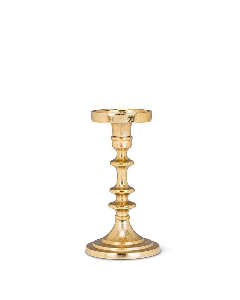 small gold candle holder