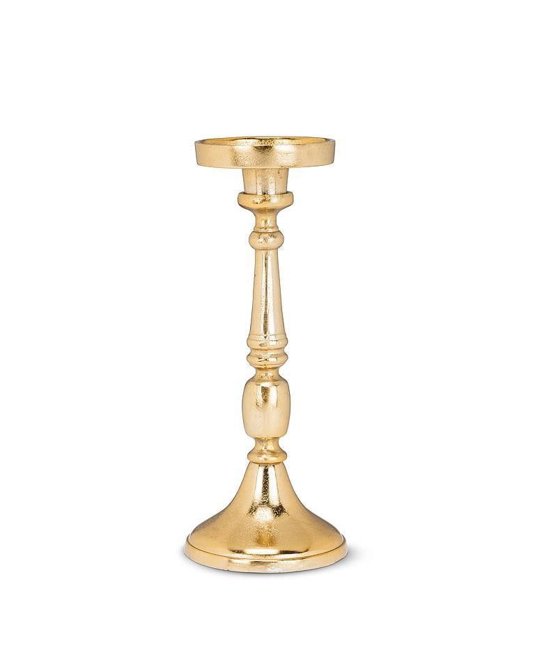 medium sized gold candle holder