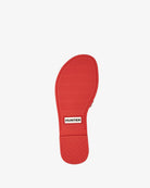 red flat sandal