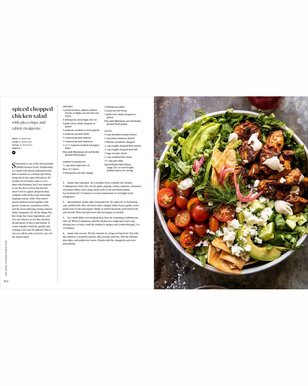 Spiced Chopped Chicken Salad Recipe from Half Baked Harvest by Tieghan Gerard