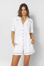 Load image into Gallery viewer, Harlow White Trim Detail Button Up Shirt
