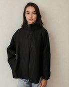 black short trench coat