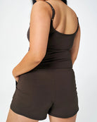 lounge shorts in brown