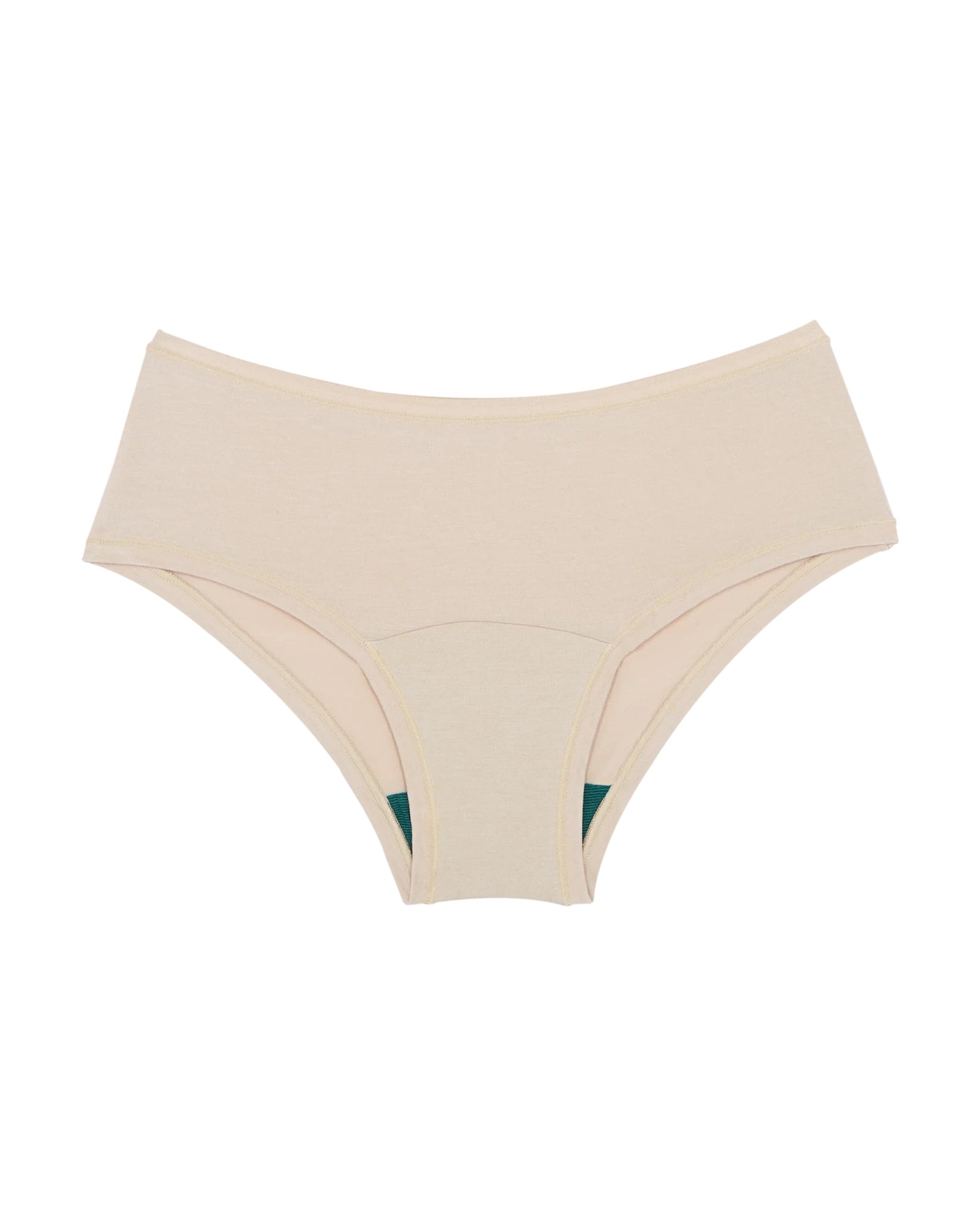 beige hipster boyshort underwear made from tencel fabric