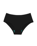 black hipster boyshort underwear made from tencel fabric