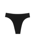 Seamless High Rise Thong | Black
