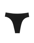 Seamless High Rise Thong | Black