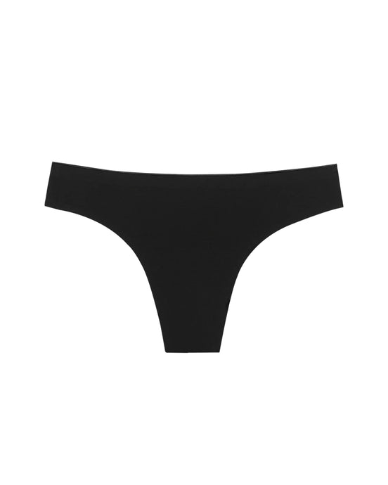 Huha Seamless Low Mid Rise Thong in Black 