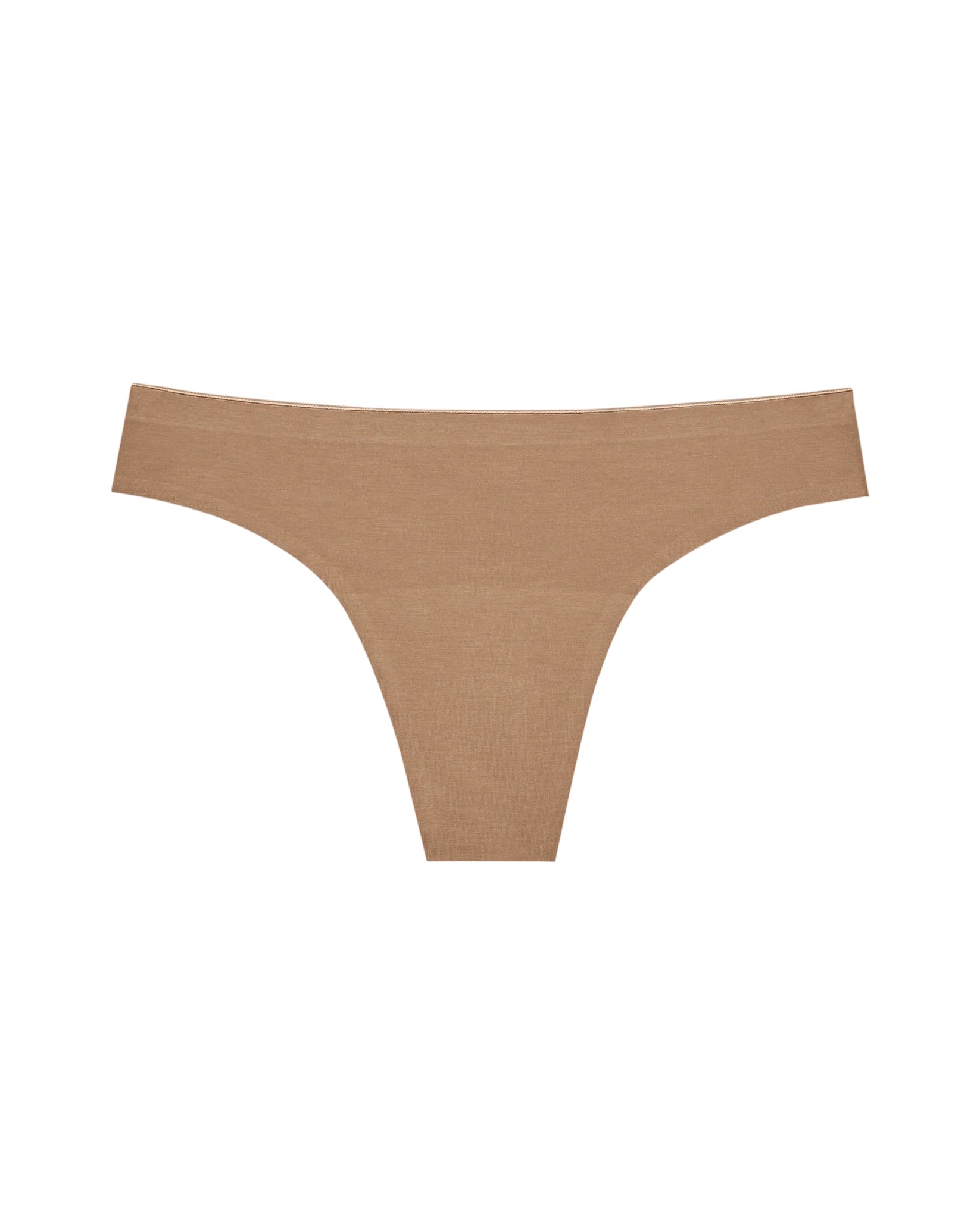 Huha Seamless Low Mid Rise Thong in Tan