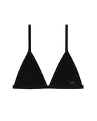 Black string triangle bralette with thin straps by Huha