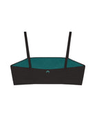 back view of a black bandeau sports modal bralette