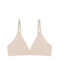 beige triangle bralette made from modal by Huha