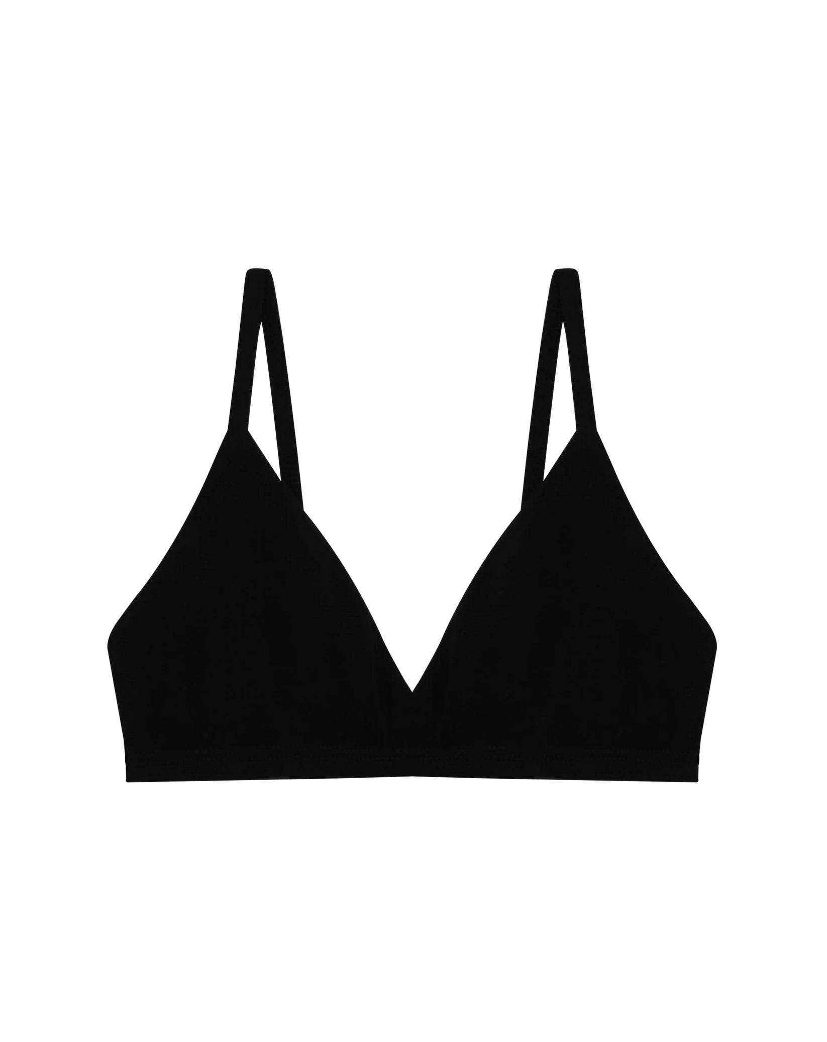 black triangle wireless bra in black modal fabric by Huha