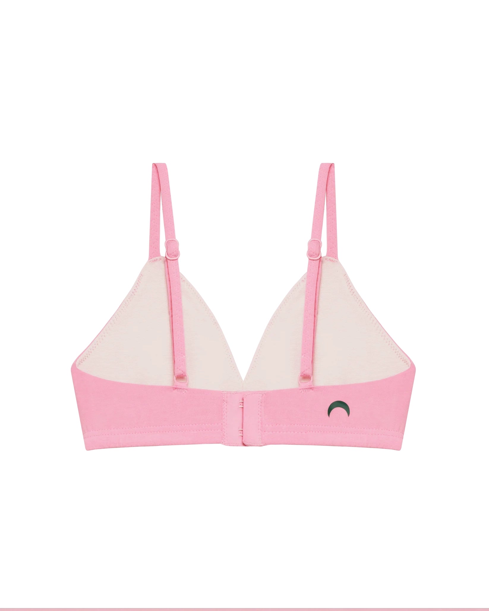 a pink triangle bralette back view