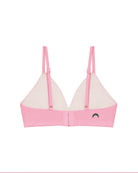 a pink triangle bralette back view