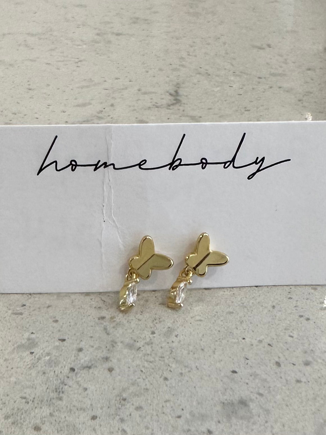 Butterfly Dangle Stud