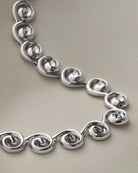 statement silver swirl necklace